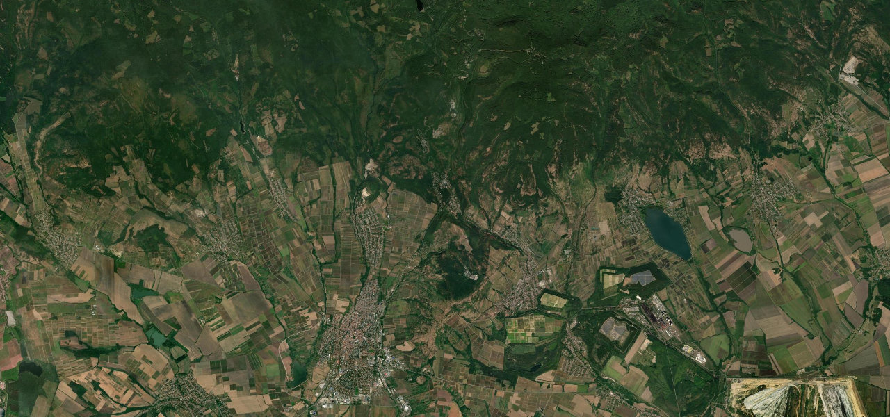 Satellite map of Kékestető Summit Road, Hungary