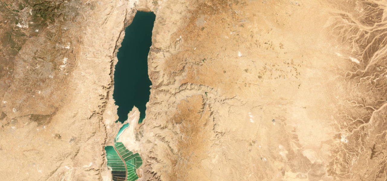 Satellite map of King's Highway (Wadi Mujib), Jordan