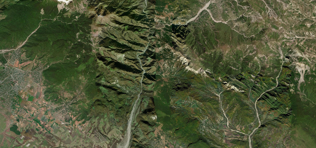 Satellite map of Lahıc Road, Azerbaijan