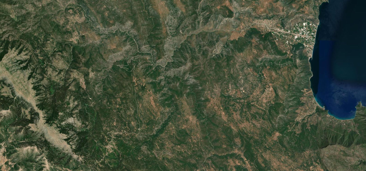 Satellite map of Leonidio to Kosmas