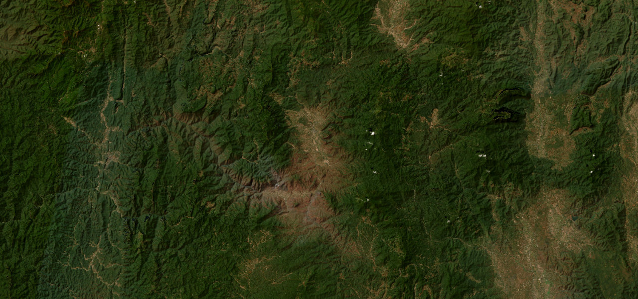 Satellite map of Mae Hong Son Loop, Thailand