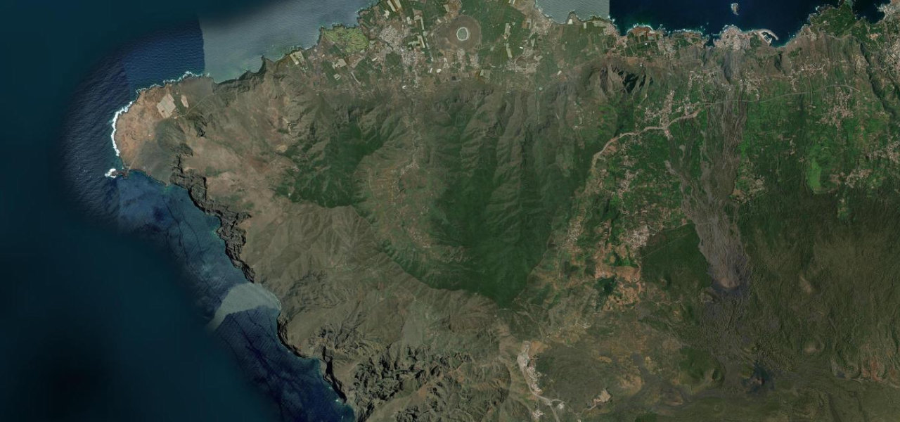 Satellite map of Masca Road, Spain