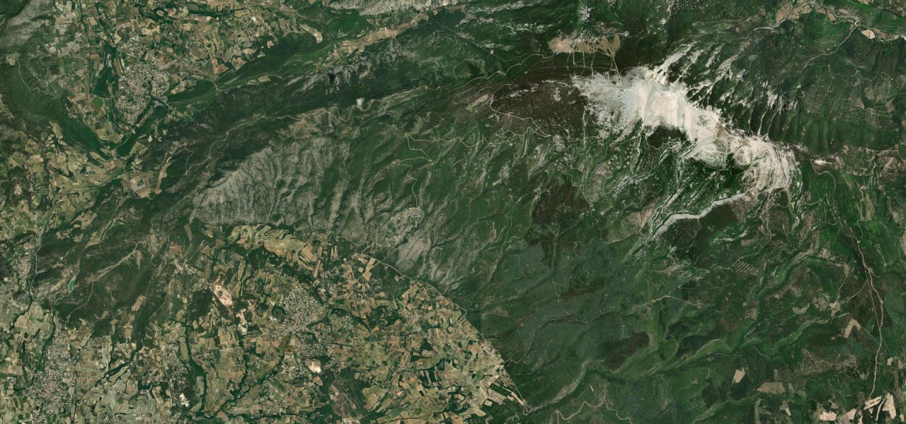 Satellite map of Mont Ventoux
