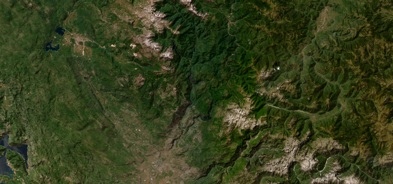 Satellite map of Morača Canyon Road, Montenegro