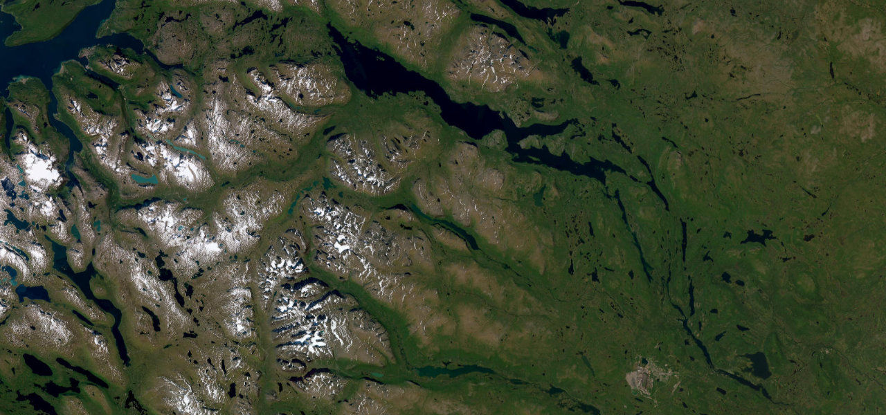 Satellite map of Nordkalottvägen, Sweden