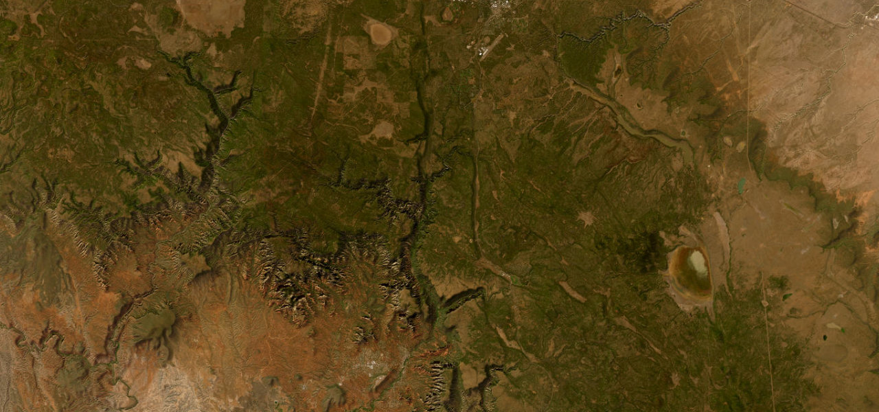 Satellite map of Oak Creek Canyon