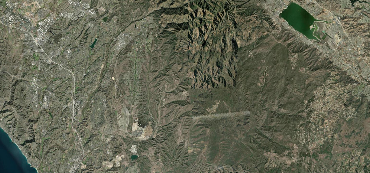 Satellite map of Ortega Highway