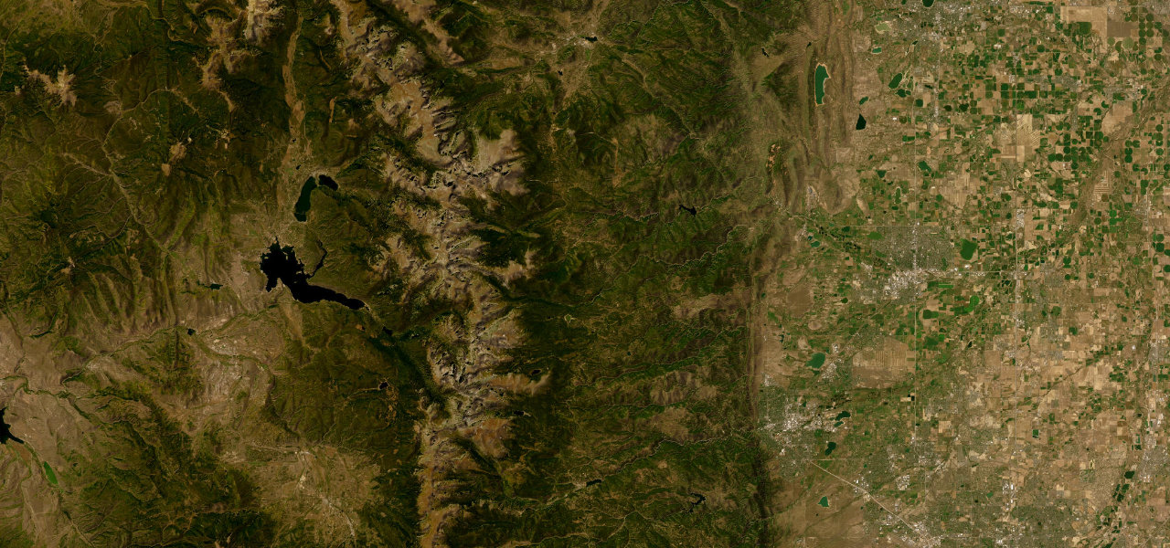 Satellite map of Peak to Peak Scenic Byway