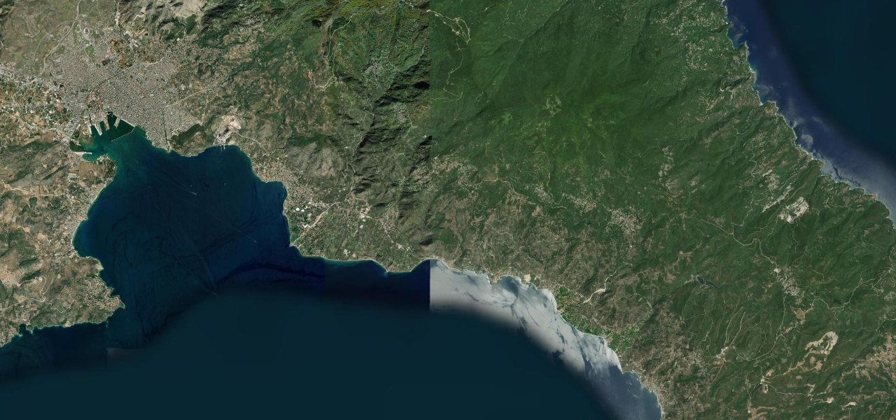 Satellite map of Pelion Mountain Road, Greece