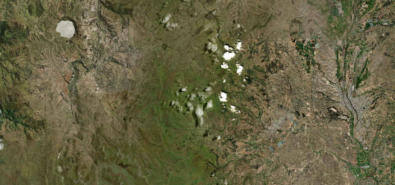 Satellite map of Quilotoa Crater Road (Latacunga to Quilotoa)