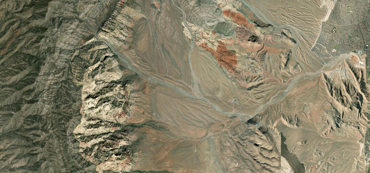 Satellite map of Red Rock Canyon Scenic Drive