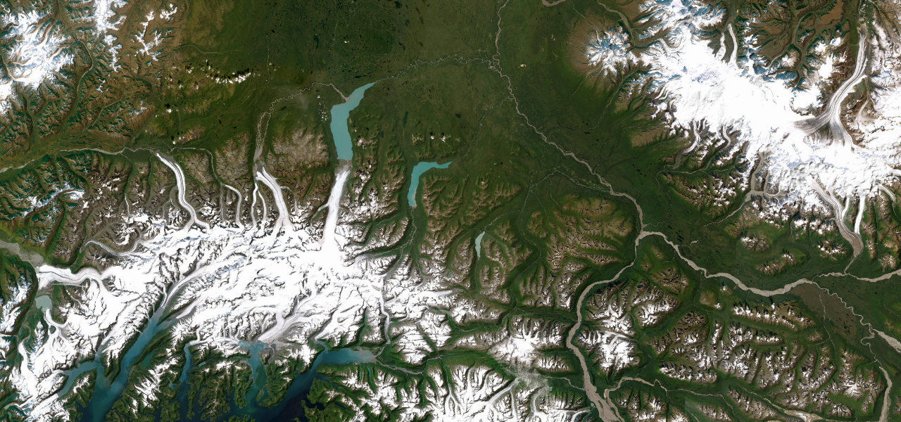 Satellite map of Richardson Highway, USA – West