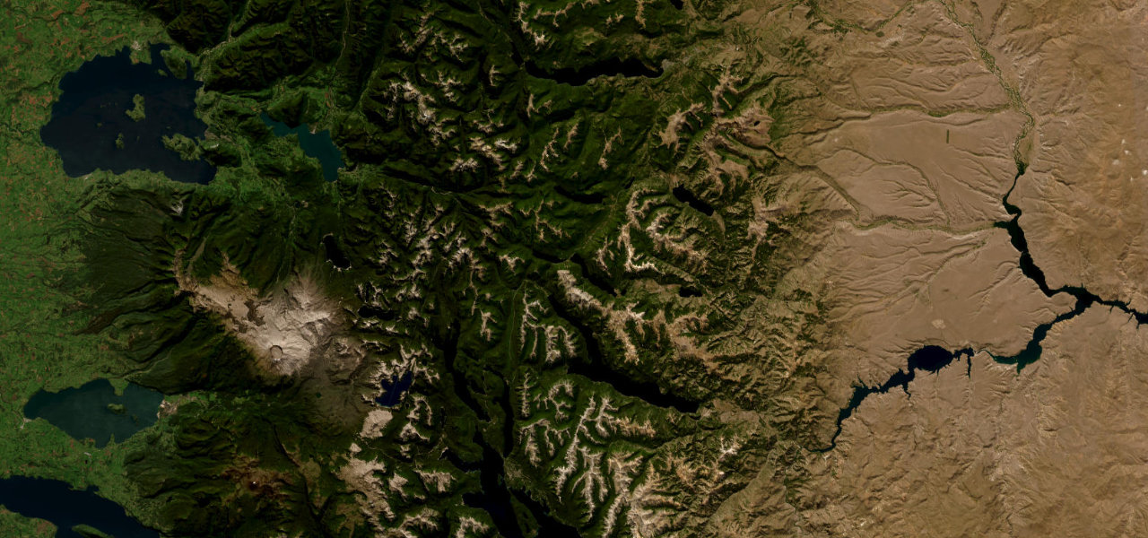 Satellite map of Ruta de los Siete Lagos, Argentina