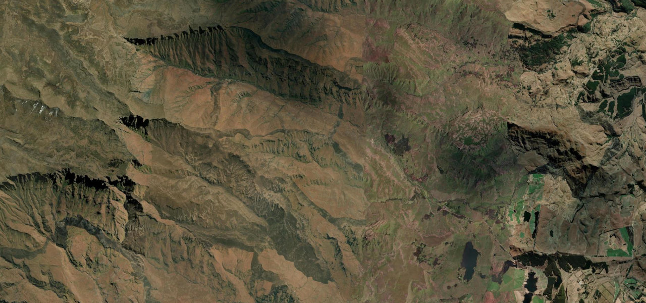 Satellite map of Sani Pass, South Africa