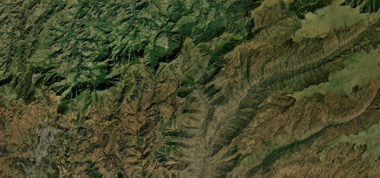 Satellite map of Simien Mountains Road