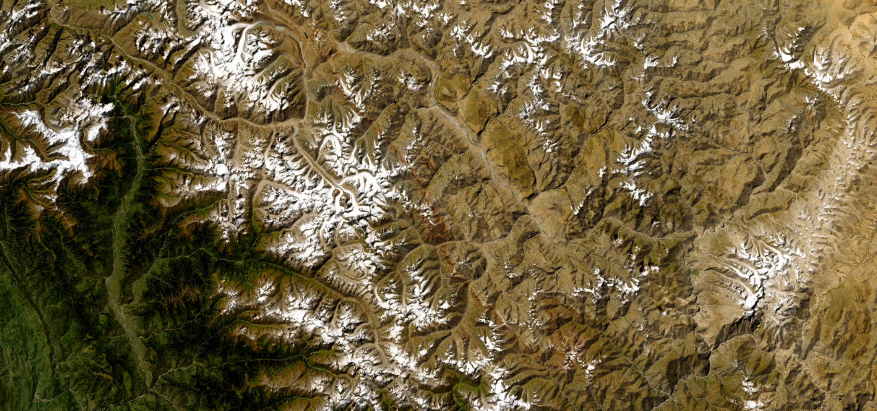 Satellite map of Spiti Valley Road, India
