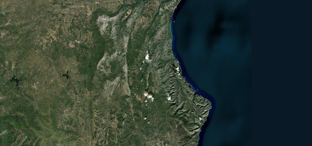 Satellite map of Orientale Sarda, Sardinia