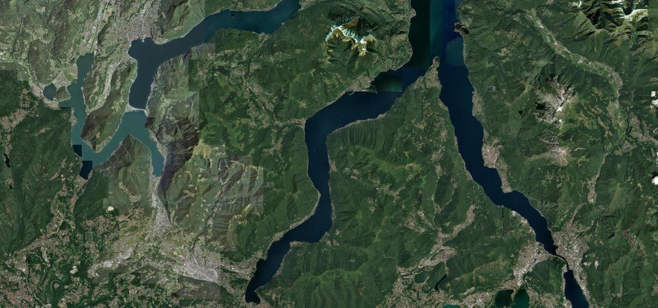 Satellite map of Strada Regina (Lake Como)