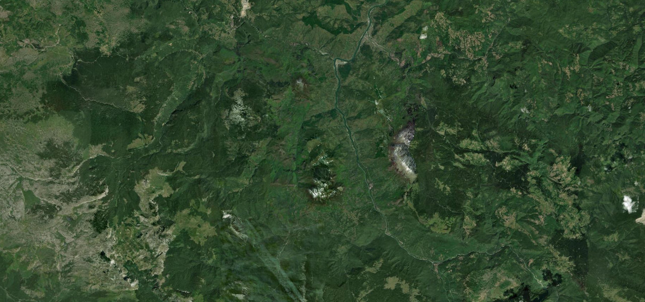 Satellite map of Sutjeska National Park Road, Bosnia & Herzegovina