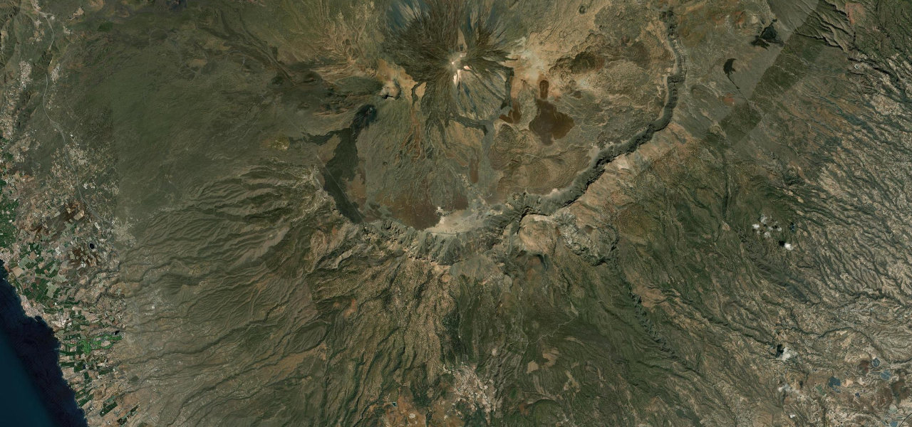Satellite map of Teide Caldera Traverse, Spain