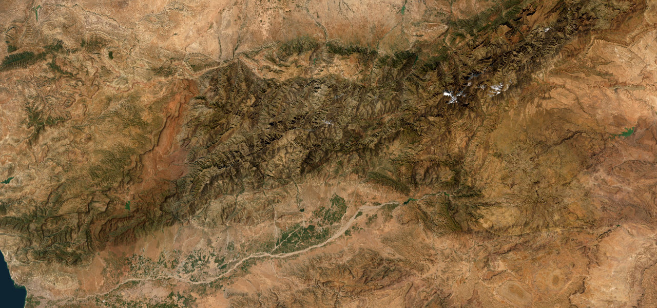 Satellite map of Tizi n'Test, Morocco