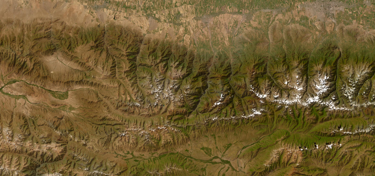 Satellite map of Töö Ashuu Pass, Kyrgyzstan