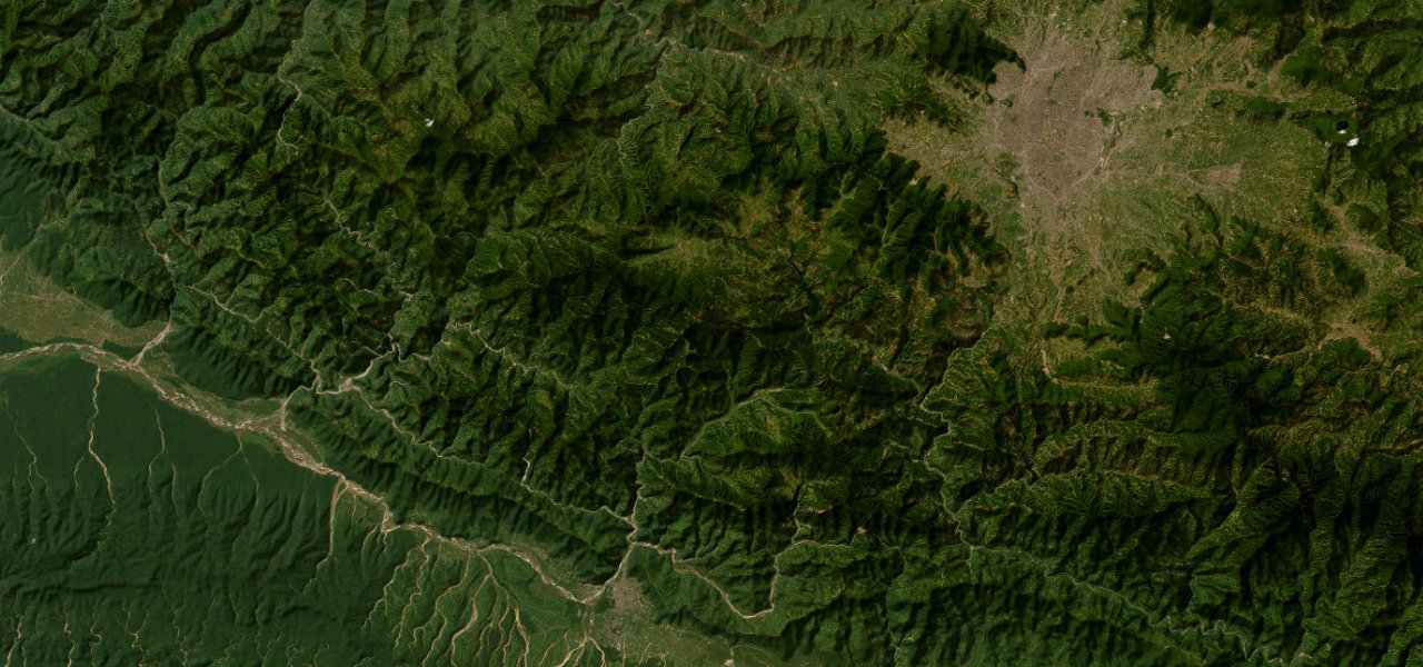 Satellite map of Tribhuvan Highway, Nepal