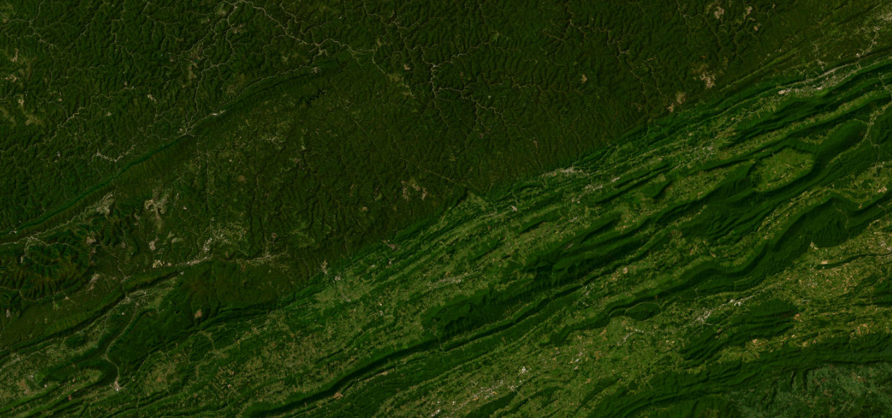 Satellite map of Hayters Gap to Breaks Interstate Park