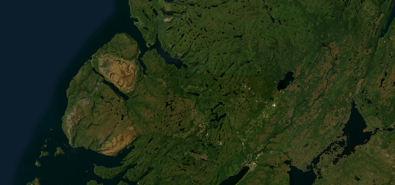 Satellite map of Viking Trail, Gros Morne