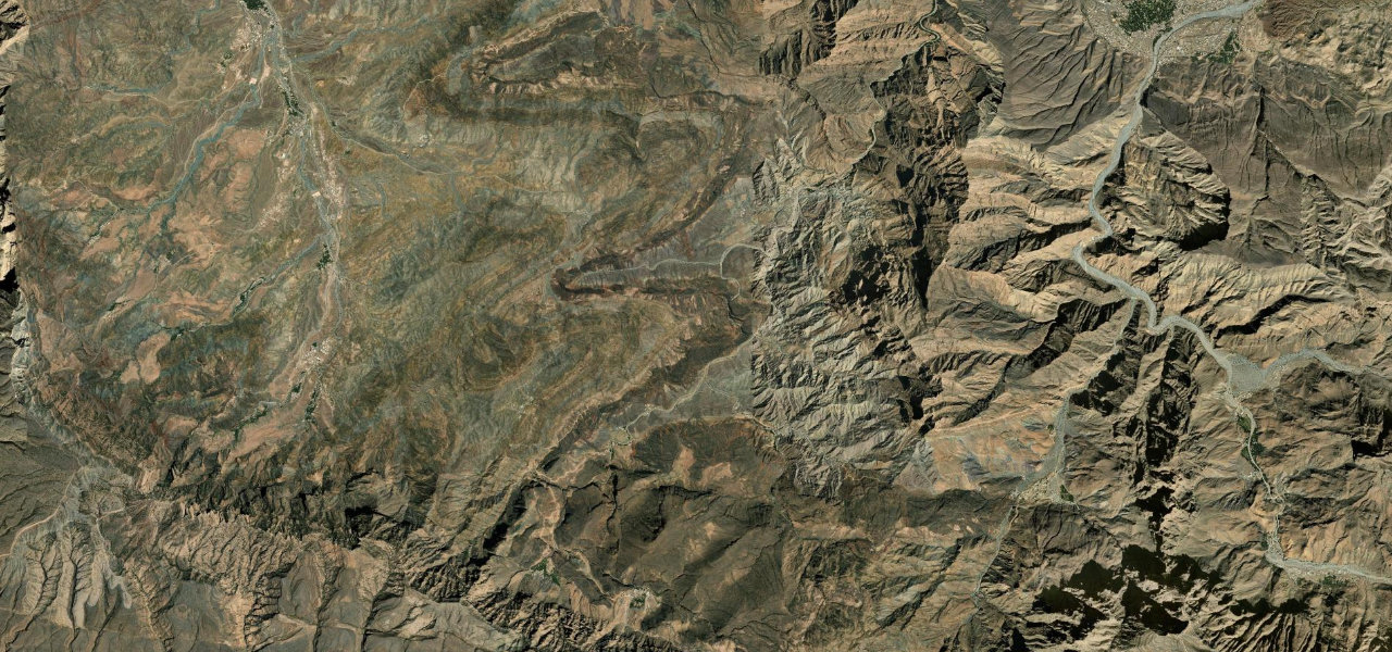 Satellite map of Wadi Bani Awf Crossing