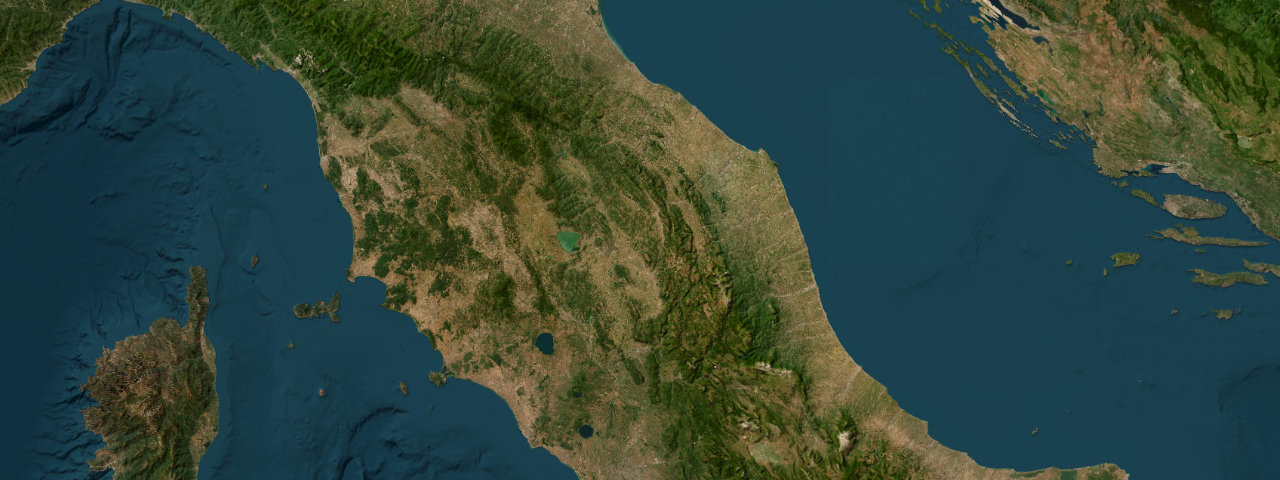 Satellite view of the Apennine Roads roads
