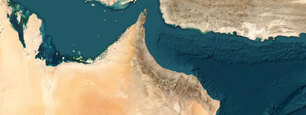 Satellite view of the Arabian Mountain Roads roads