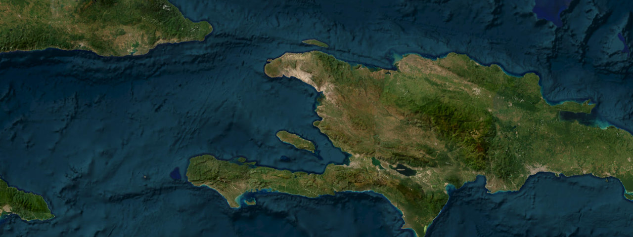 Satellite view of the Caribbean Roads roads