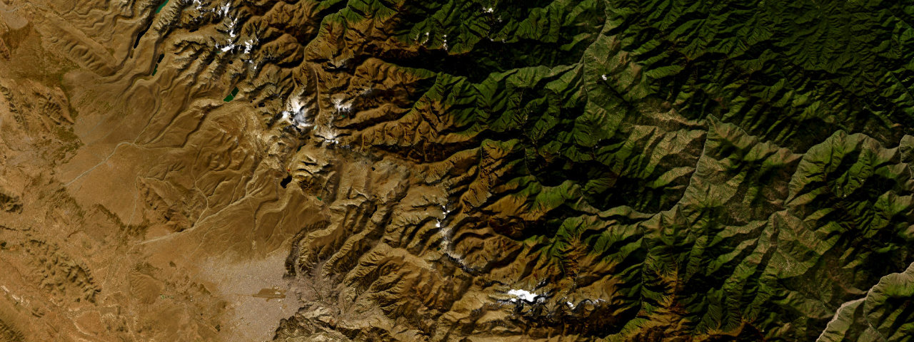 Satellite view of Bolivia