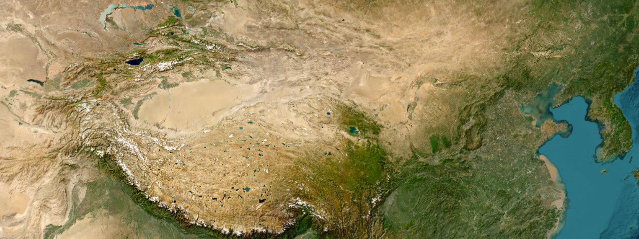 Satellite view of China