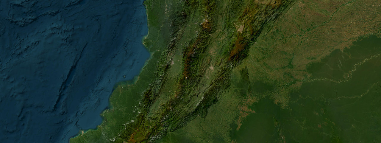 Satellite view of Colombia