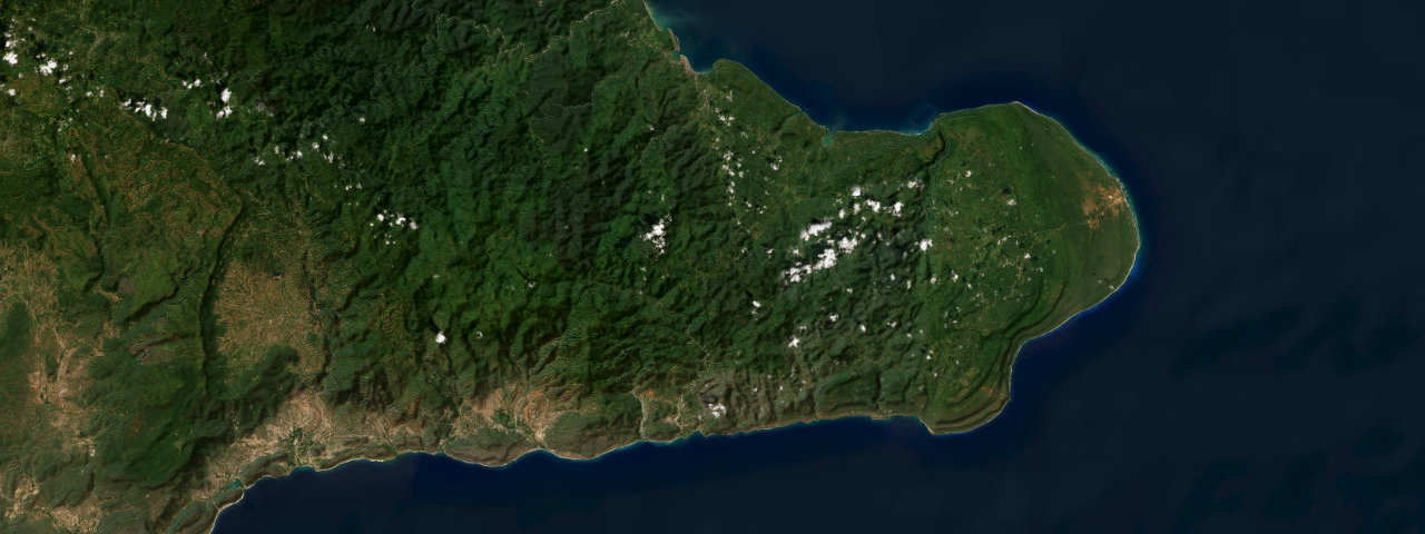 Satellite view of Cuba