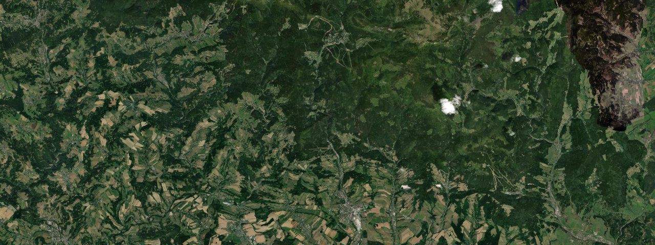 Satellite view of Czechia
