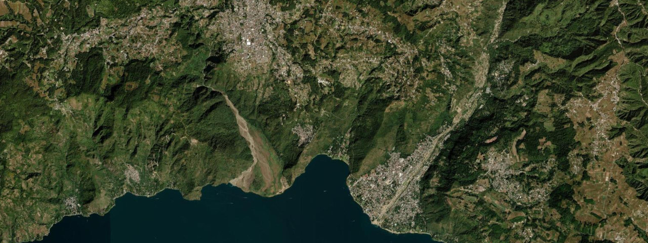 Satellite view of Guatemala