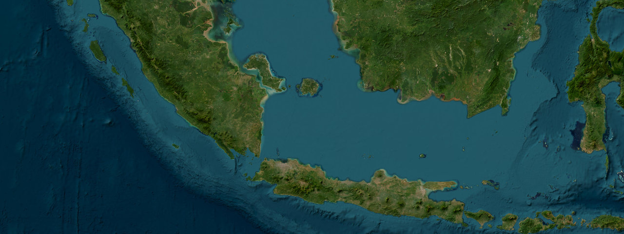 Satellite view of Indonesia