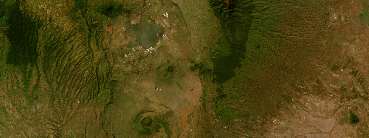 Satellite view of the best driving roads in Kenya