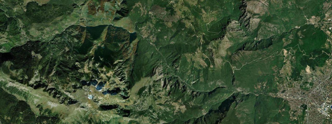 Satellite view of Kosovo