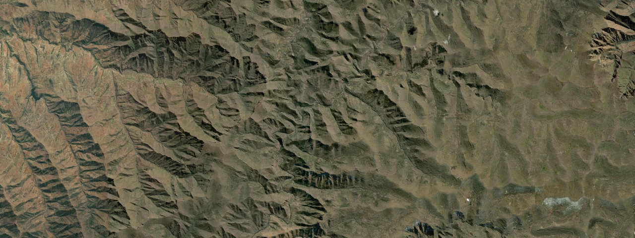 Satellite view of Lesotho