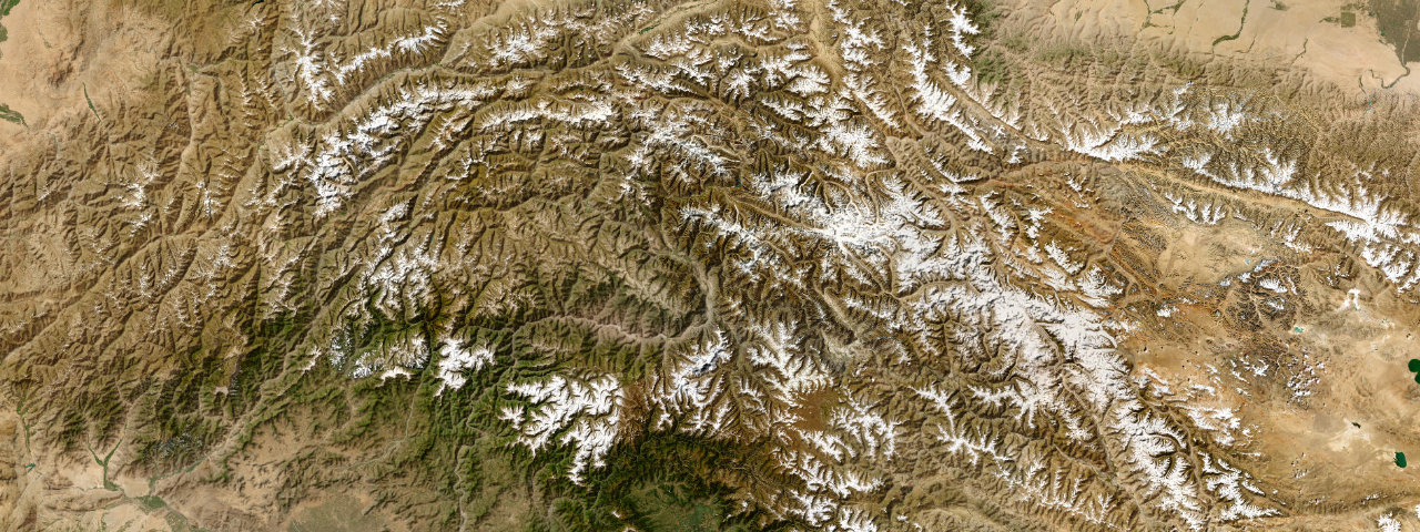 Satellite view of Pakistan