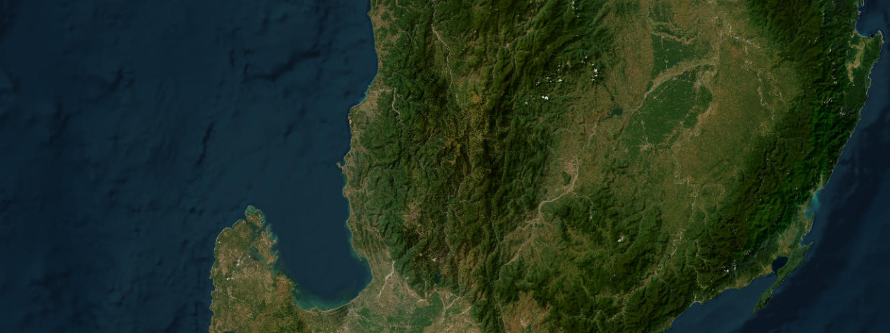 Satellite view of Philippines