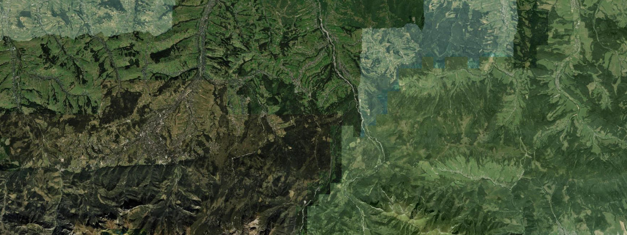 Satellite view of the best driving roads in Poland
