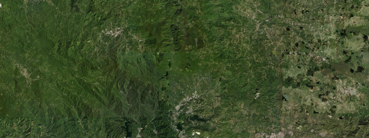 Satellite view of Puerto Rico