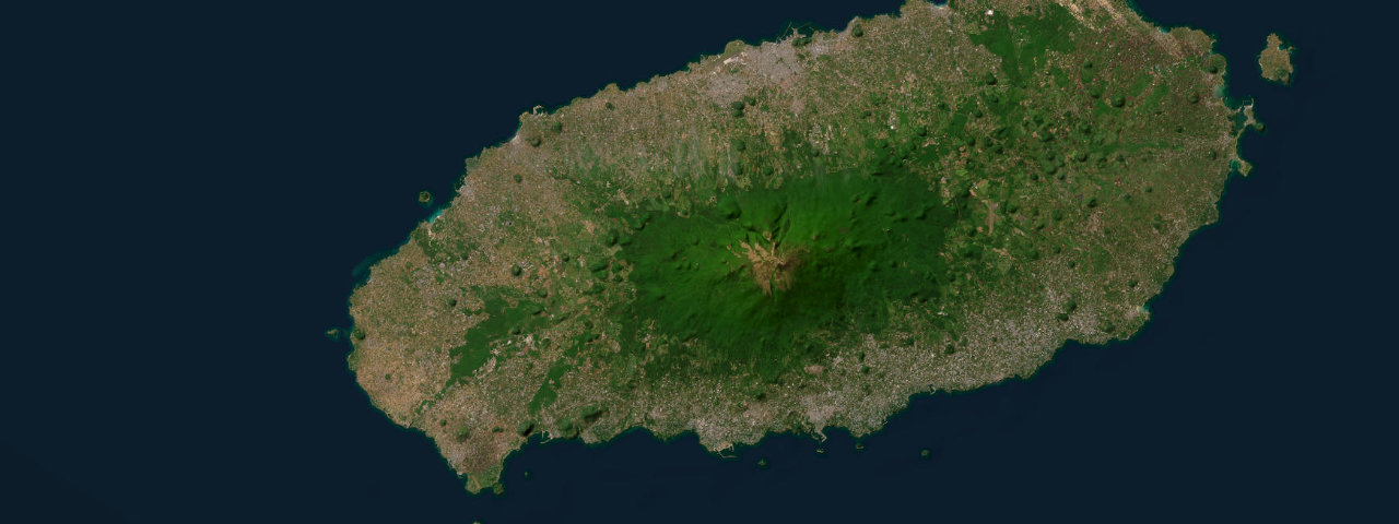 Satellite view of the best driving roads in South Korea