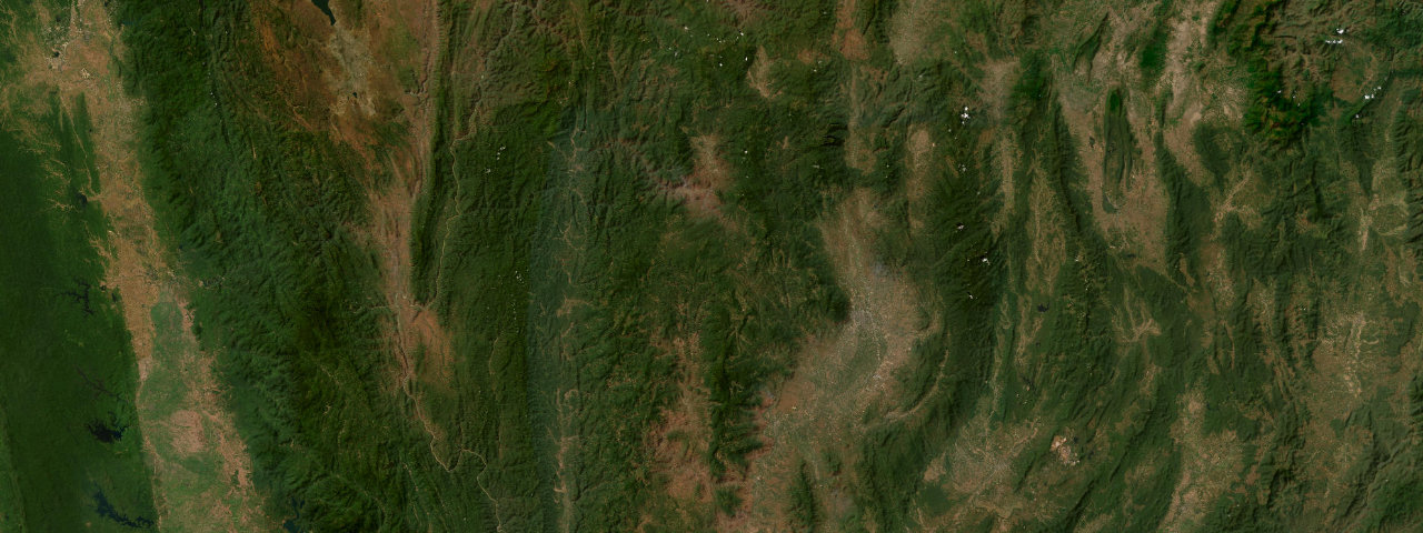 Satellite view of Thailand