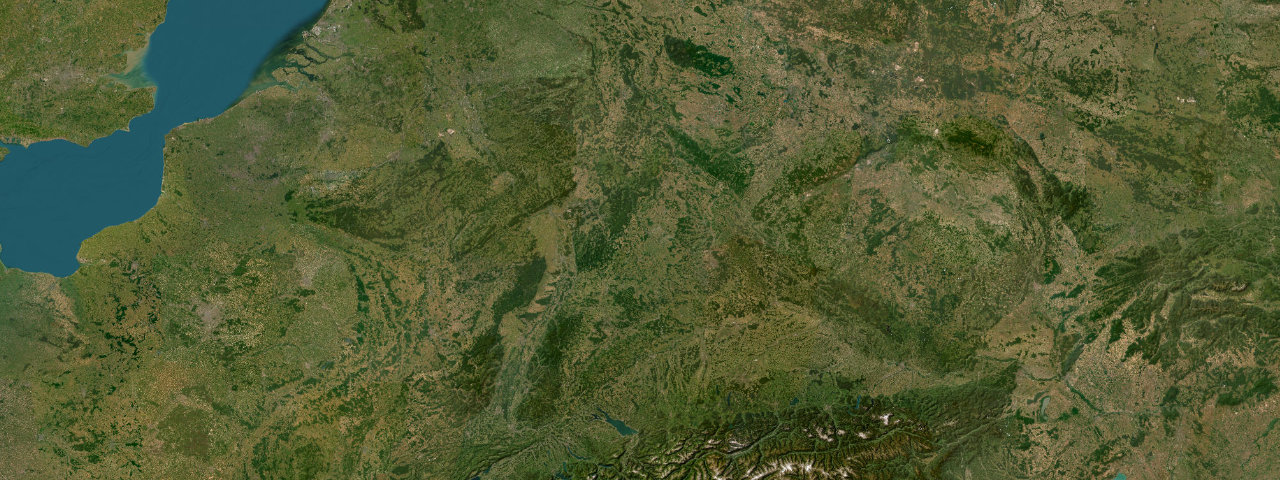Satellite view of the Black Forest & Bavaria roads